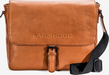 Farmhood Document Bag in Brown: front