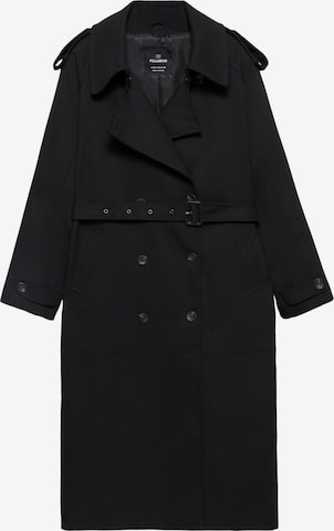 Pull&Bear Välikausitakki värissä musta: etupuoli