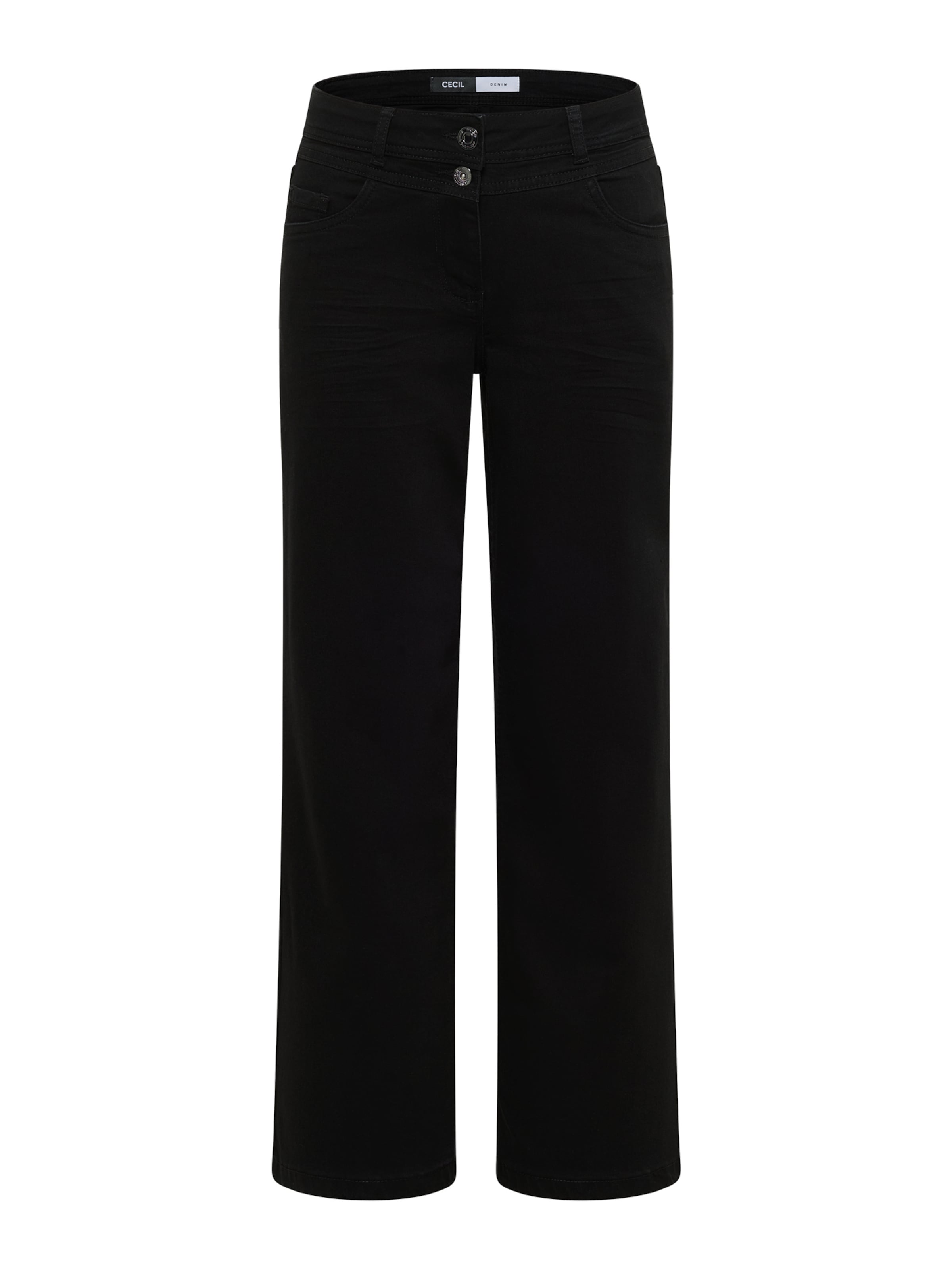 CECIL Wide Leg Jeans 'Neele' in Schwarz: Vorderseite