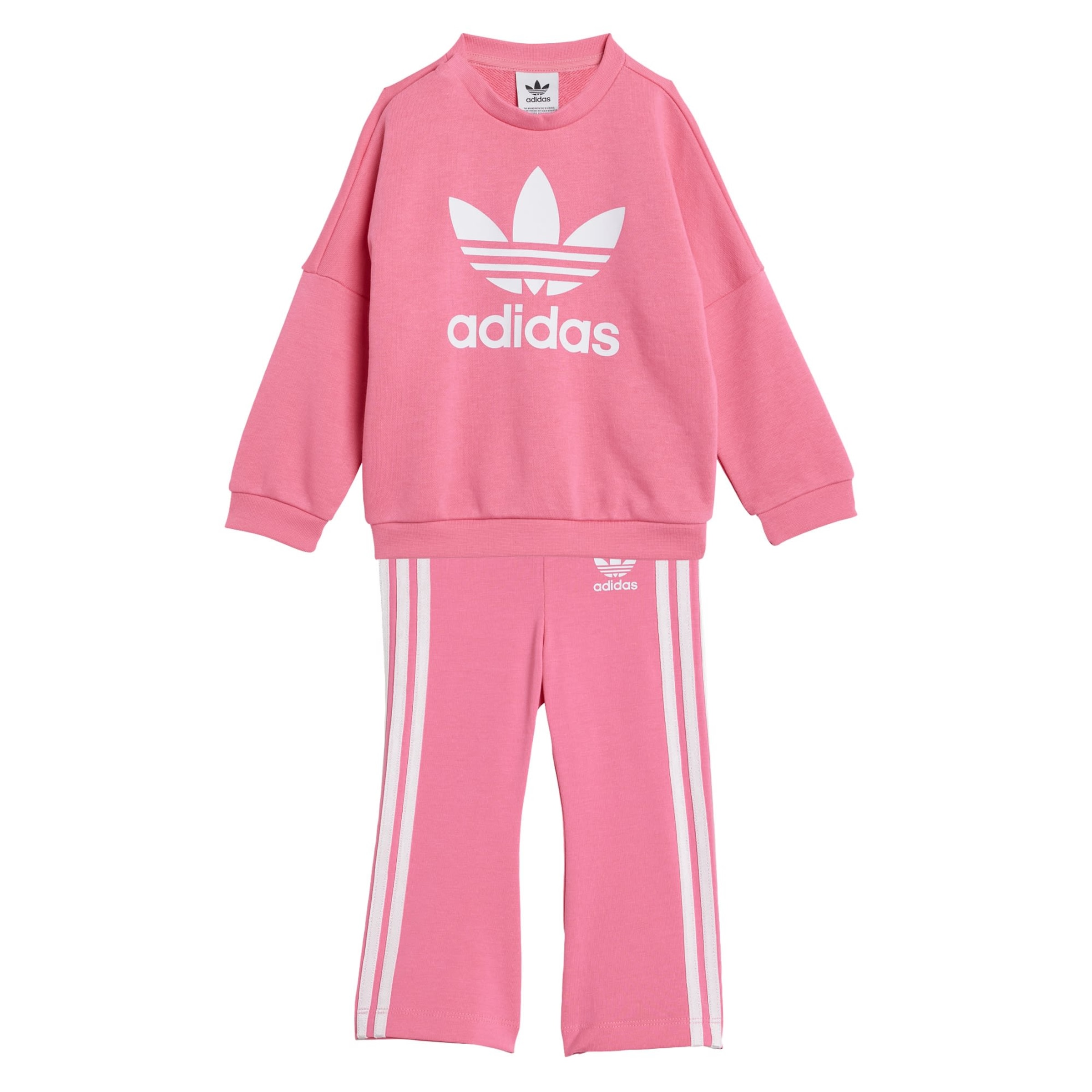 Tuta da jogging 'Loose Crew Flared Leggings' di ADIDAS ORIGINALS in rosa: frontale