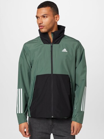 ADIDAS SPORTSWEAR Athletic Jacket '3S Rain.Rdy' in Green: front