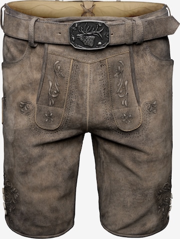 SPIETH & WENSKY - Calças tradicionais 'Erno' em castanho: frente