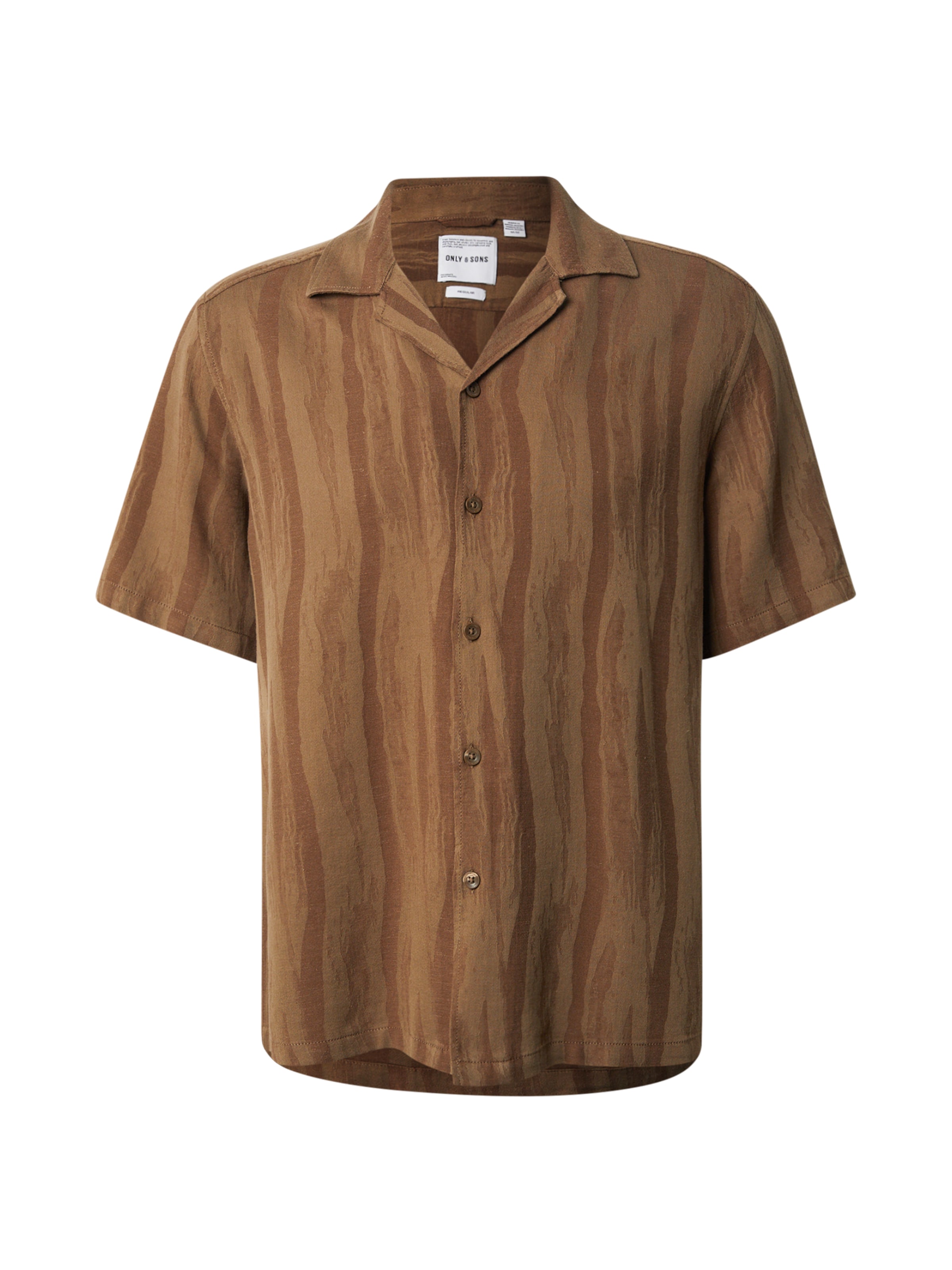 Only & Sons Regular fit Button Up Shirt 'ONSROBERT' in Brown: front
