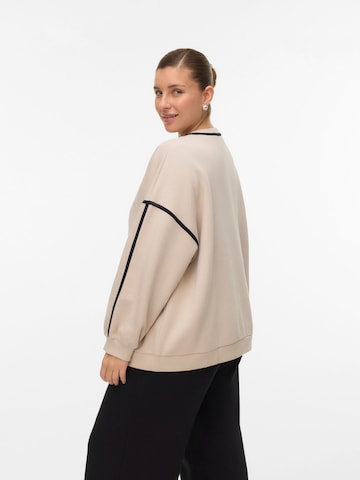 Vero Moda Curve Sweatshirt 'VMCShirley' in Beige