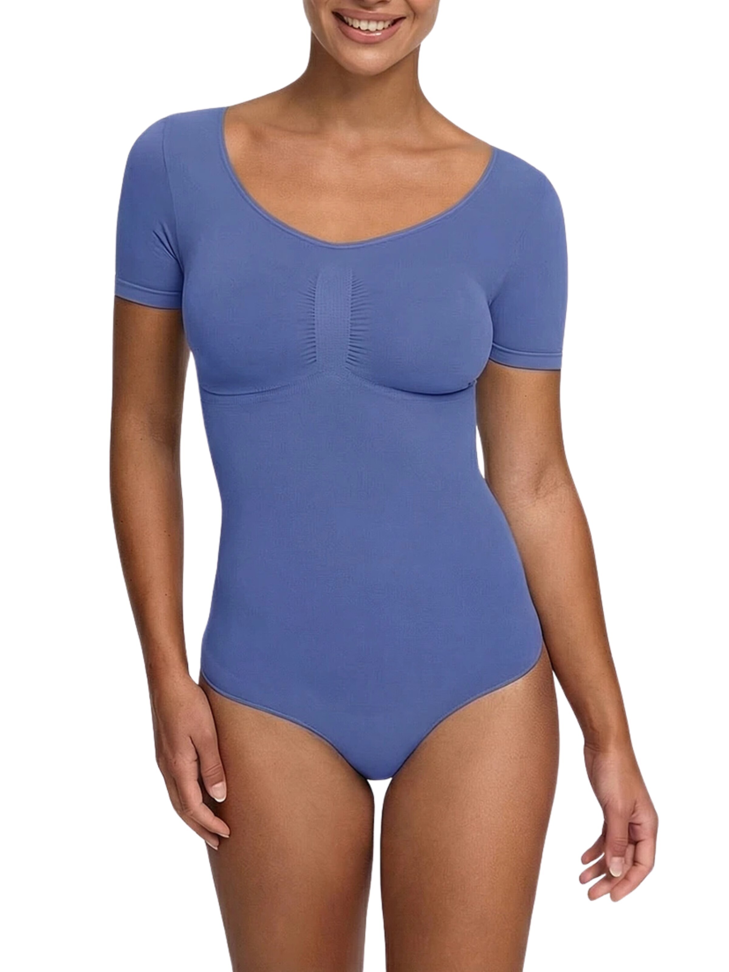 cfab Shapingbody 'T-Shirt Bodysuit Sculpting Shapewear mit Slip' in Lila: voorkant
