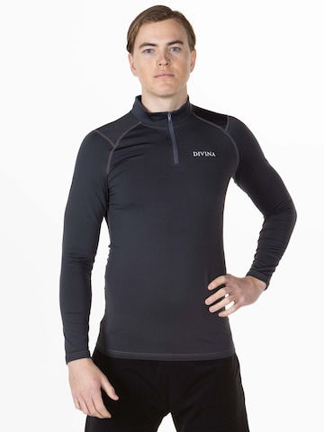 T-Shirt fonctionnel 'Volant' Divina en gris : devant