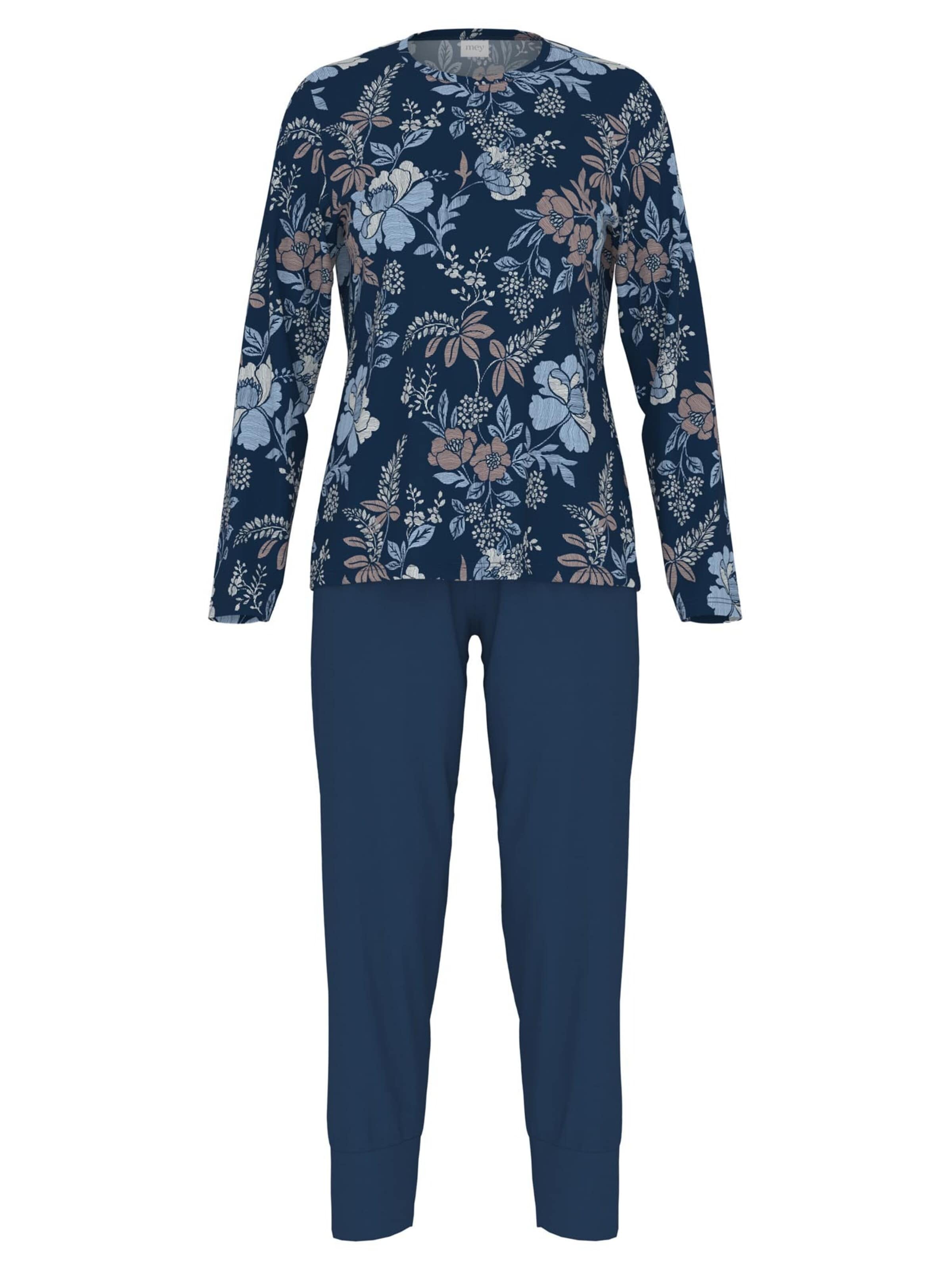 Mey Pyjama 'Nostalgia'‌‌‌‌‌‌ in Blau: Vorderseite