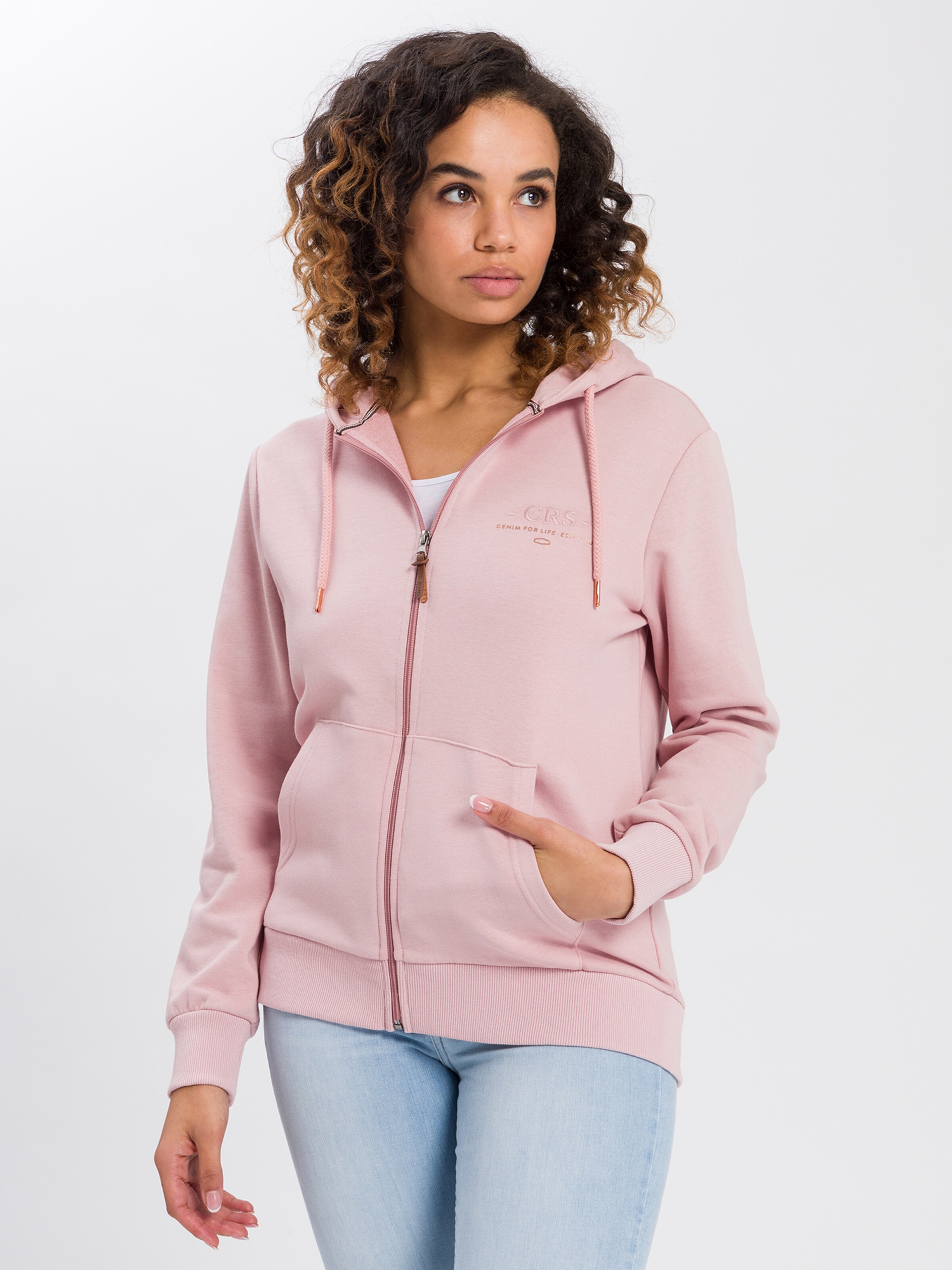 Frauen Sweat Cross Jeans Sweatjacke in Pink - IF69569 Frauen Sweat Cross Jeans Sweatjacke in Pink - IF69569