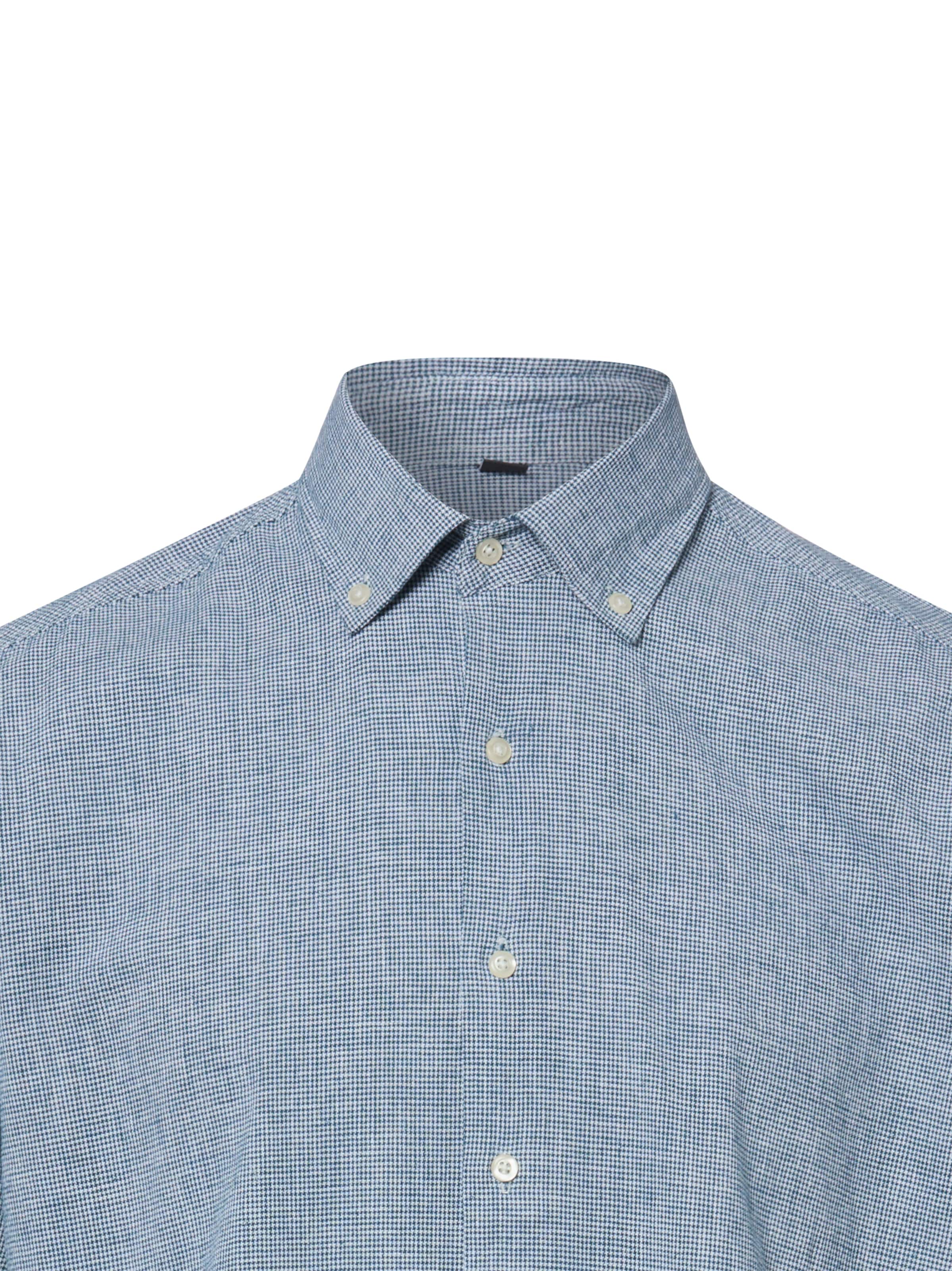 Nils Sundström Regular fit Overhemd in Blauw