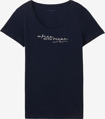 T-shirt TOM TAILOR en bleu : devant