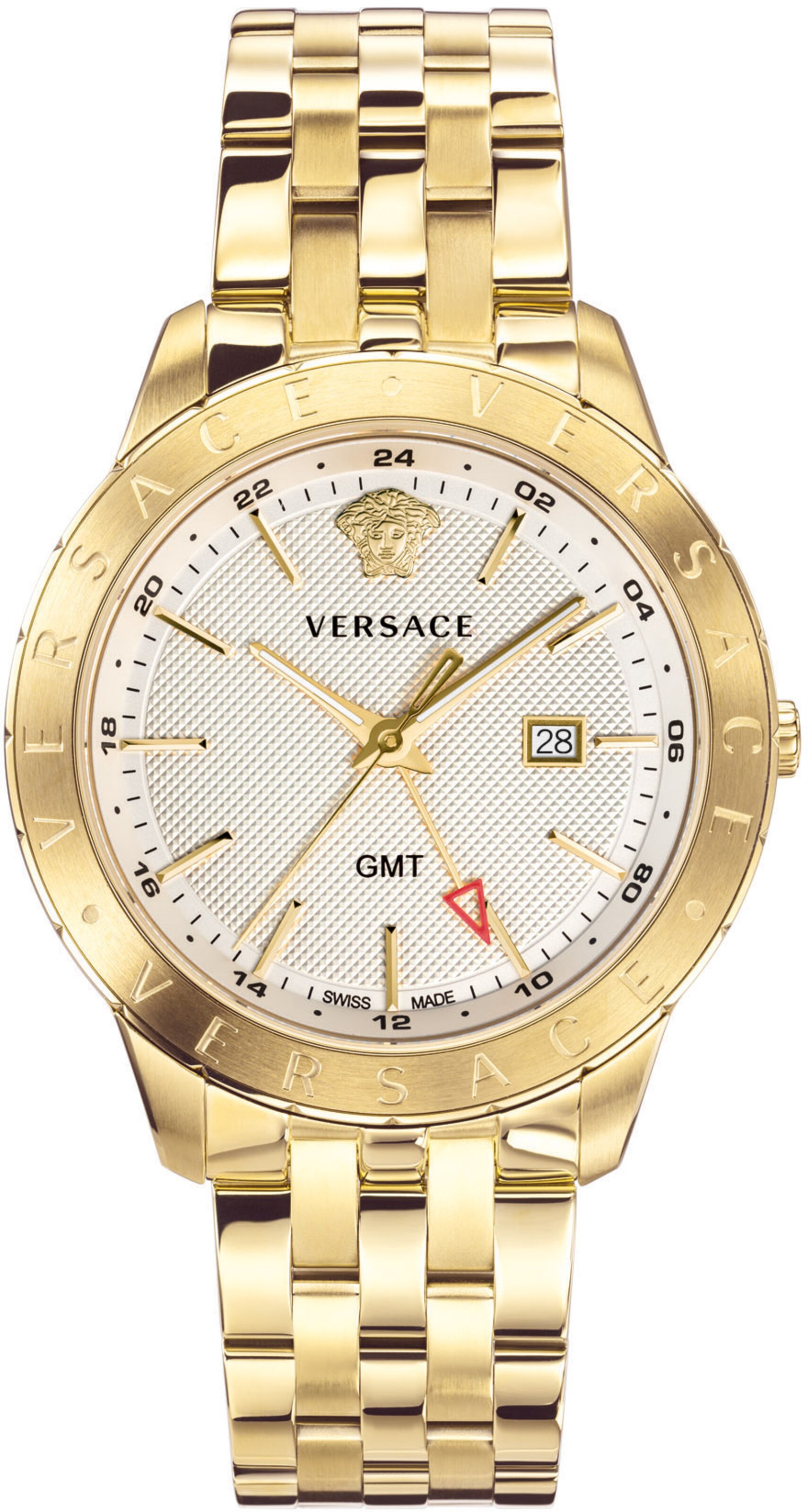 VERSACE Analoguhr in gold, Produktansicht