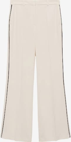 MANGO Wide Leg Suorat housut 'Moka' värissä beige: etupuoli