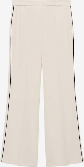 MANGO Hlače na crtu 'Moka' u boja pijeska / crna, Pregled proizvoda