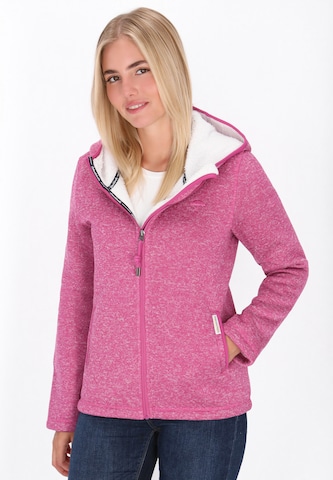 Schmuddelwedda Fleece jas in Roze: voorkant