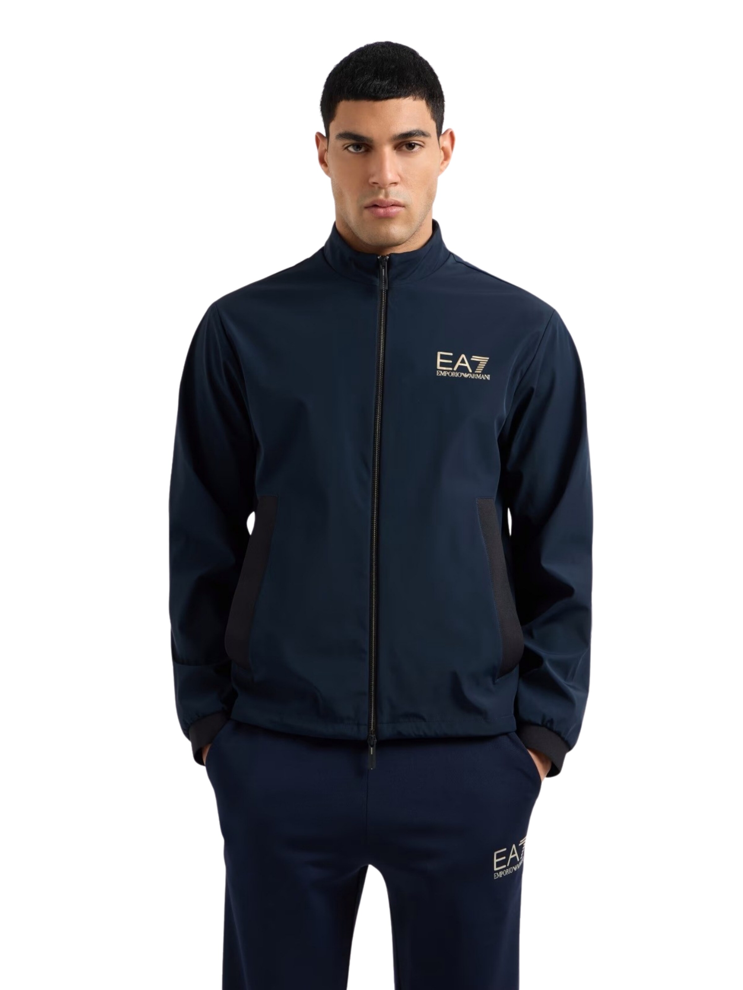 Veste mi-saison 'Gold Label' EA7 Emporio Armani en bleu : devant