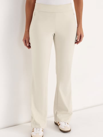 évasé Pantalon Cellbes of Sweden en beige : devant