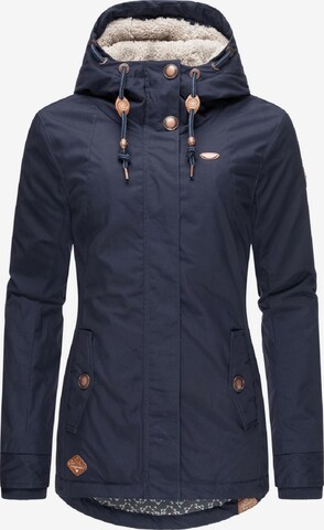 Ragwear Winter Jacket 'Monade II' in Blue: front