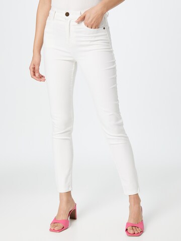 Nasty Gal Skinny Jeans in White: front