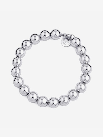 CLASSYANDFABULOUS Jewelry Armband 'Kugelarmband 10mm 14k Gold filled/ 14k Roségold filled/ 925 Sterling Silber' in Silber: Vorderseite