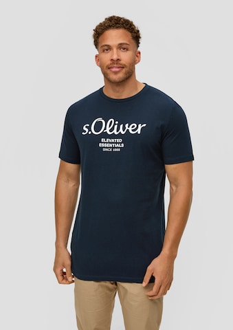 T-Shirt s.Oliver Red Label Big & Tall en bleu : devant