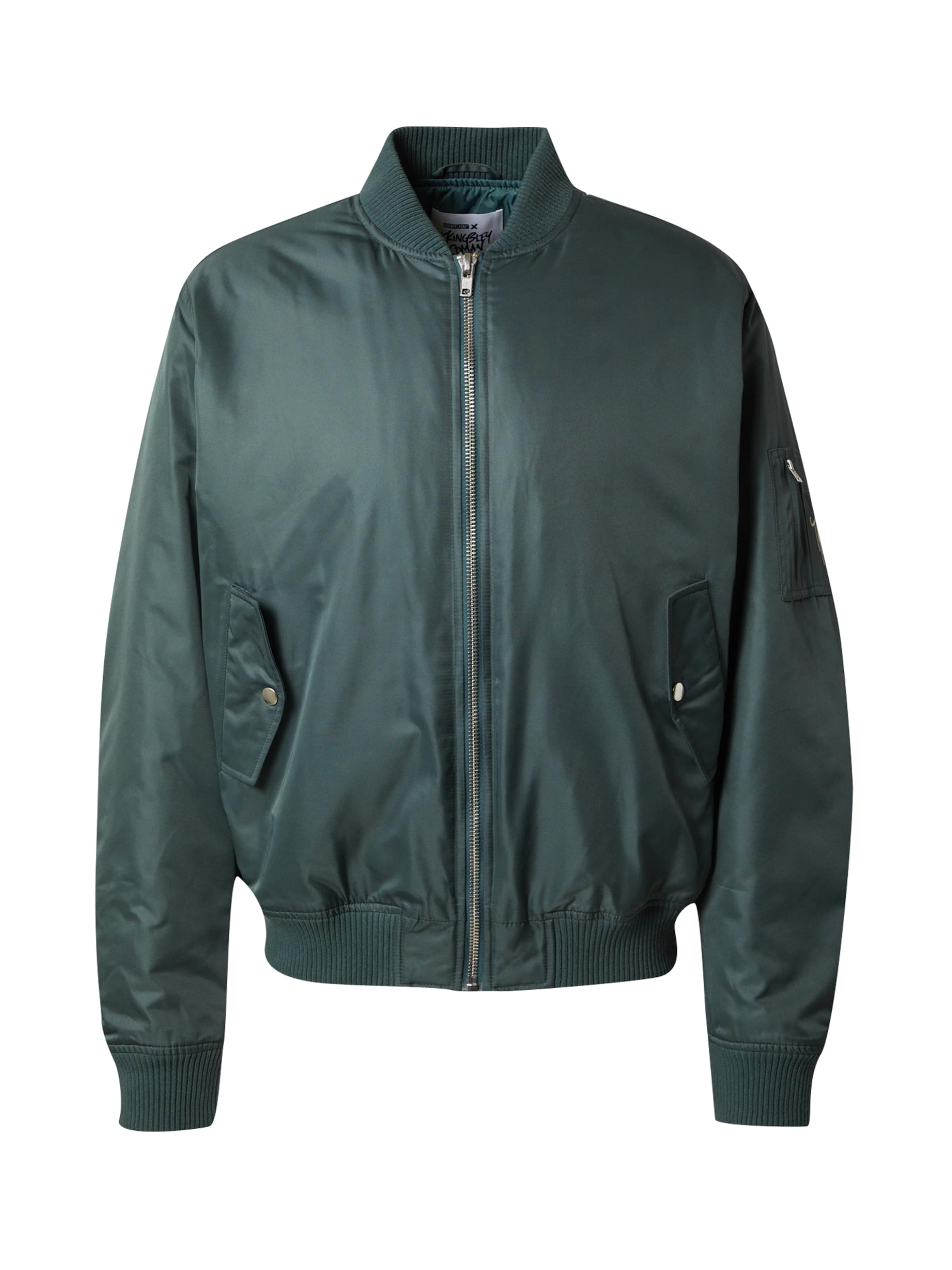 ABOUT YOU x Kingsley Coman Between-Season Jacket &#x27;Colin&#x27; in Green: front