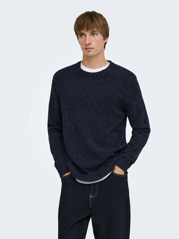 Only & Sons Sweater 'ONSMICHAEL' in Blue: front