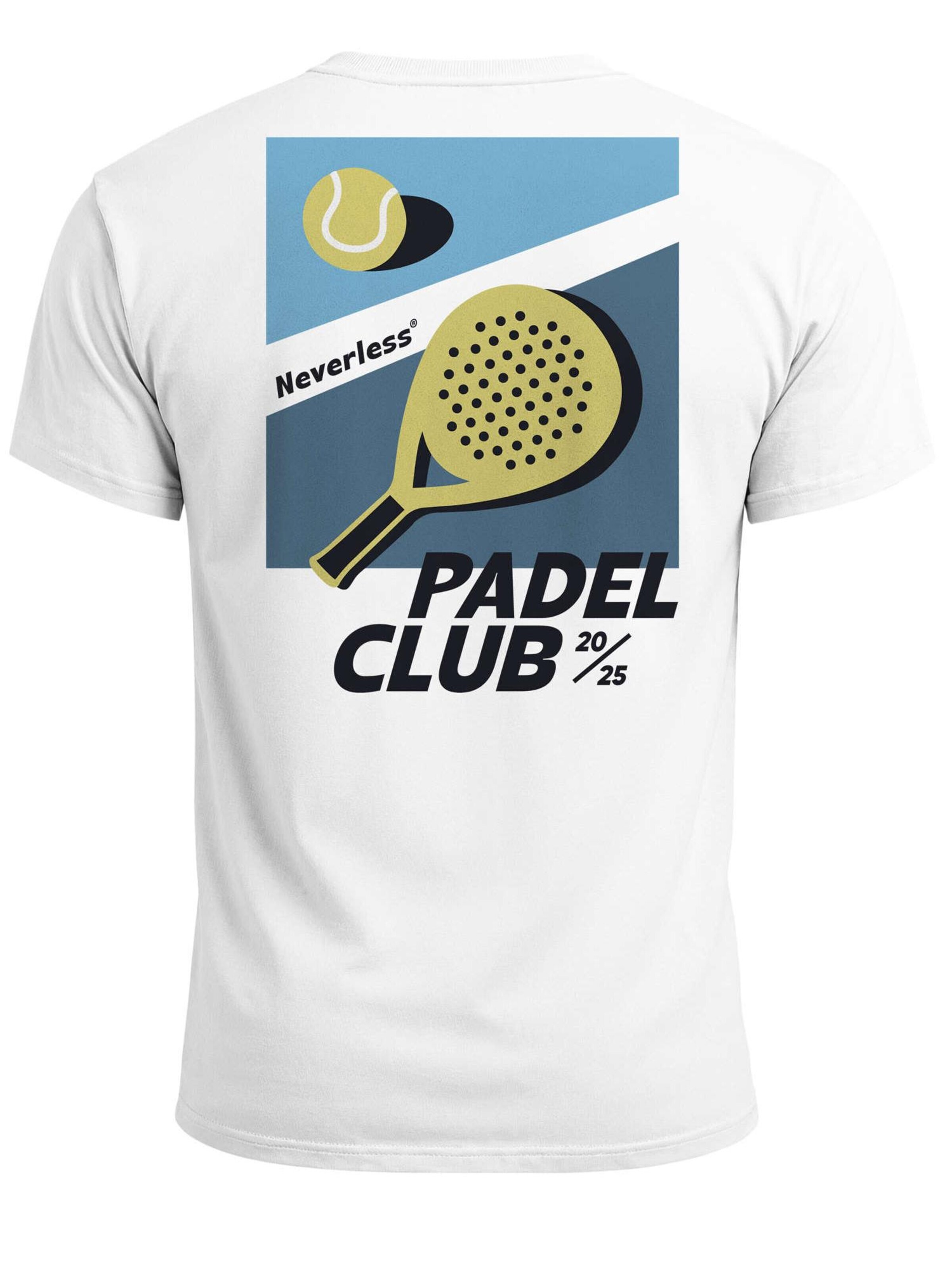 Neverless Shirt 'Padel Club' in White: front