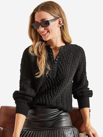 Bianco LucciPulover 'Pullover' - crna boja: prednji dio