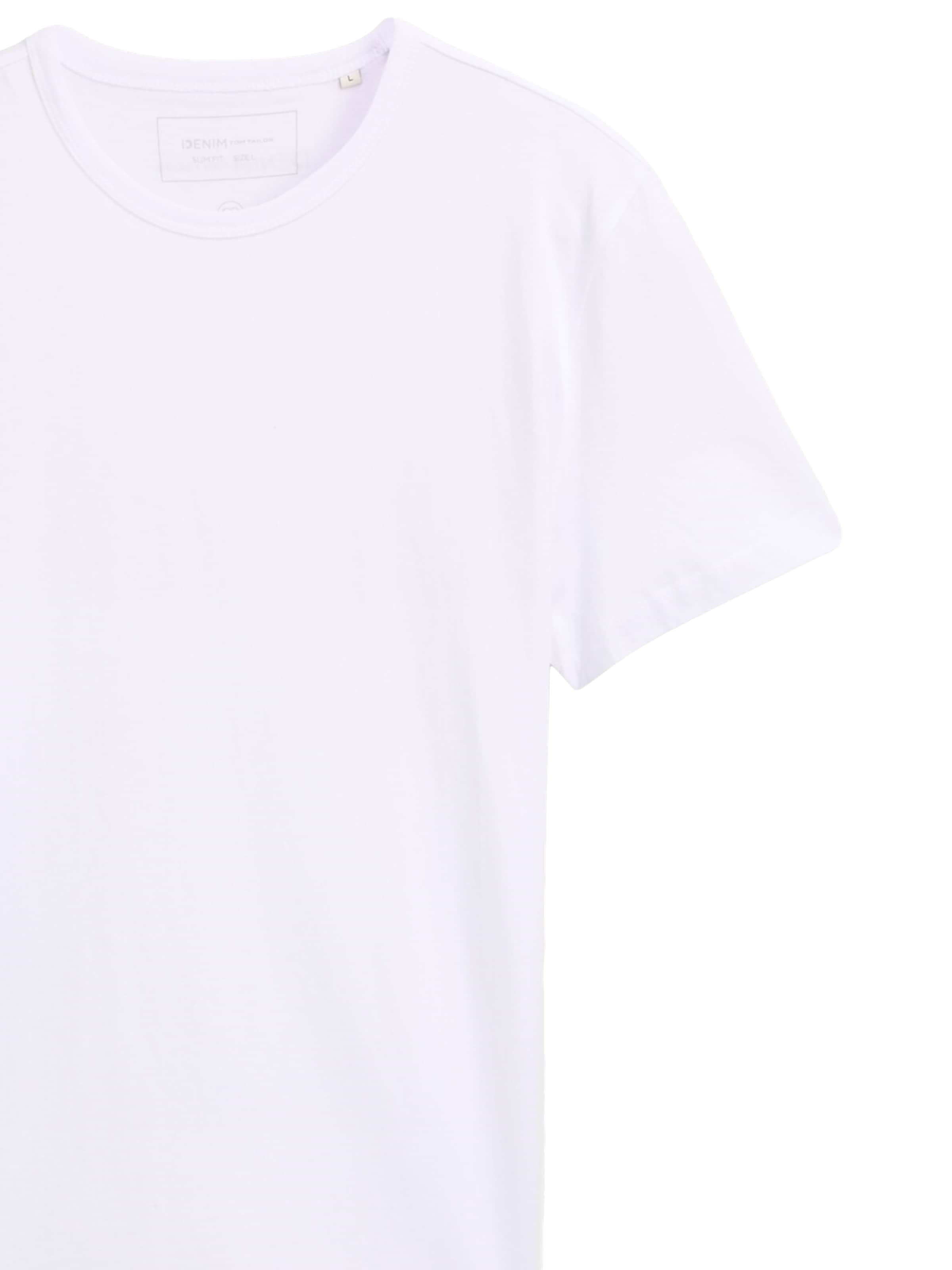 T-Shirt TOM TAILOR DENIM en blanc