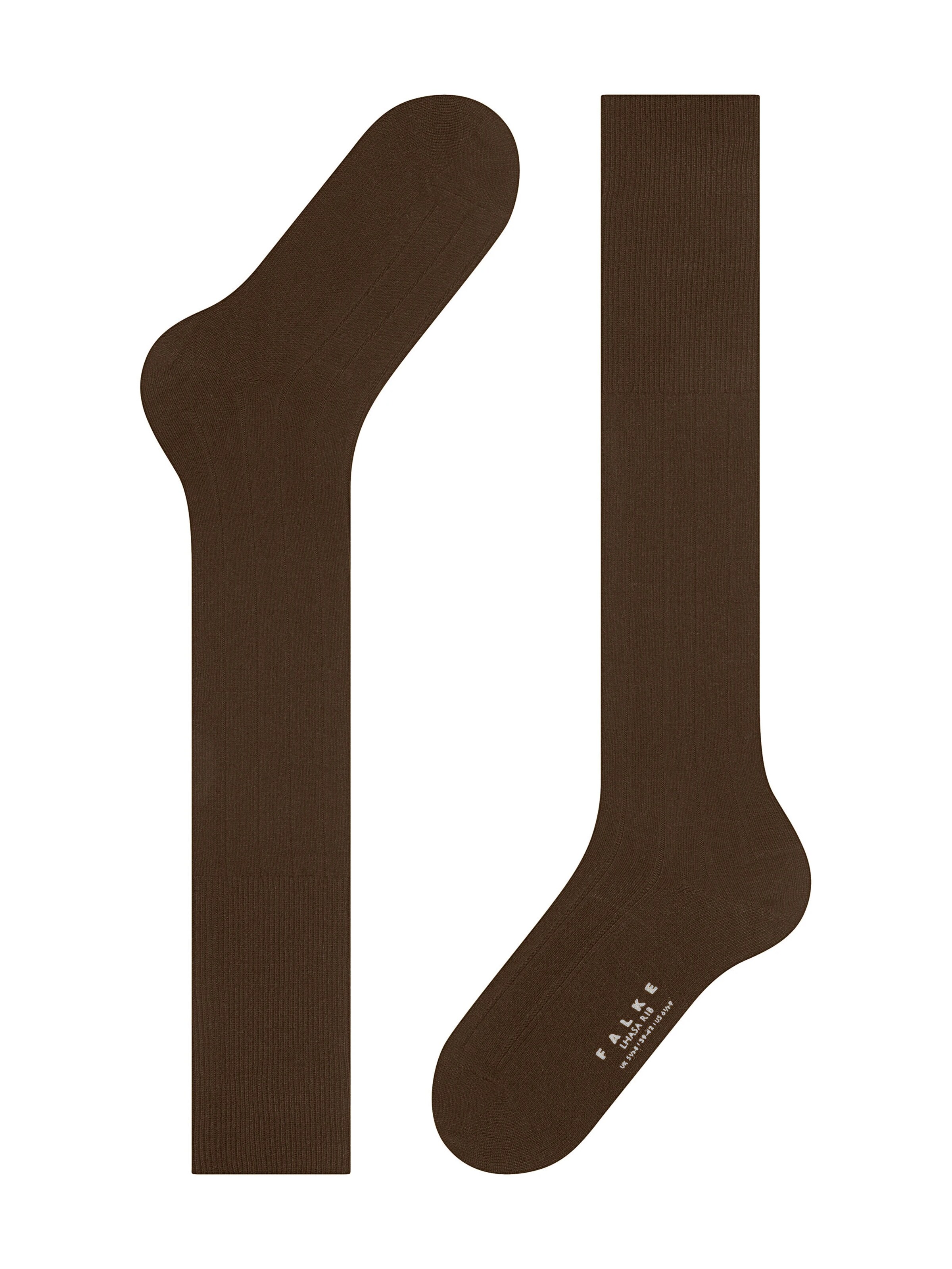 FALKE Knee High Socks 'Lhasa Rib' in Brown