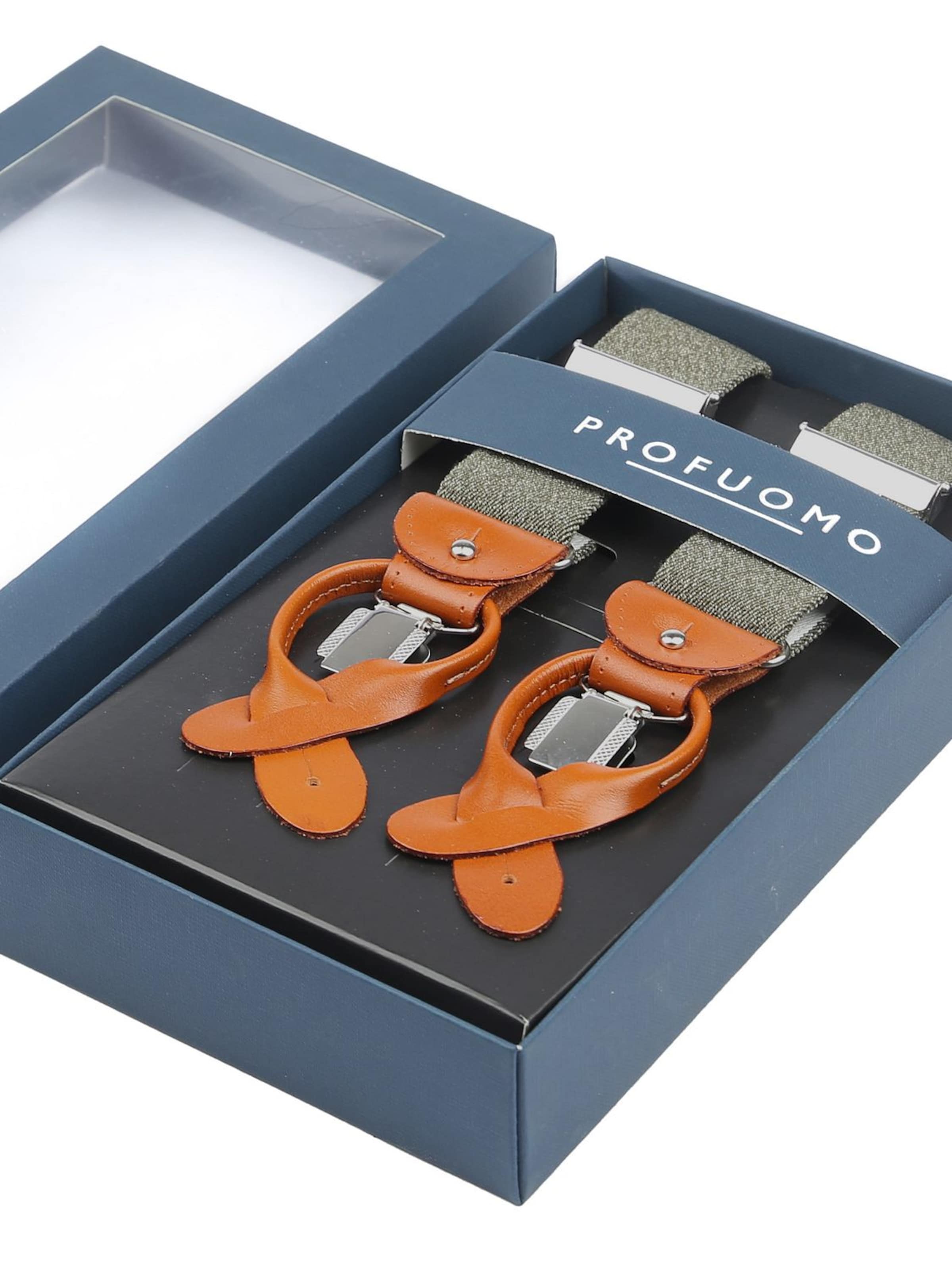 Profuomo Suspenders in Green