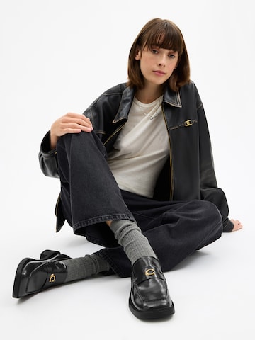 juoda COACH Loaferai