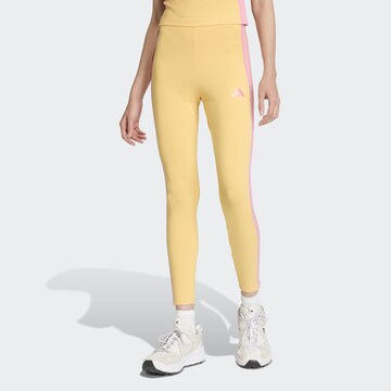 ADIDAS SPORTSWEAR Skinny Workout Pants 'Essentials' in Yellow: front