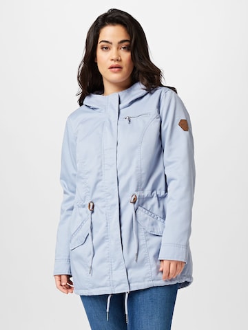 ONLY Carmakoma Tussenparka in Blauw: voorkant