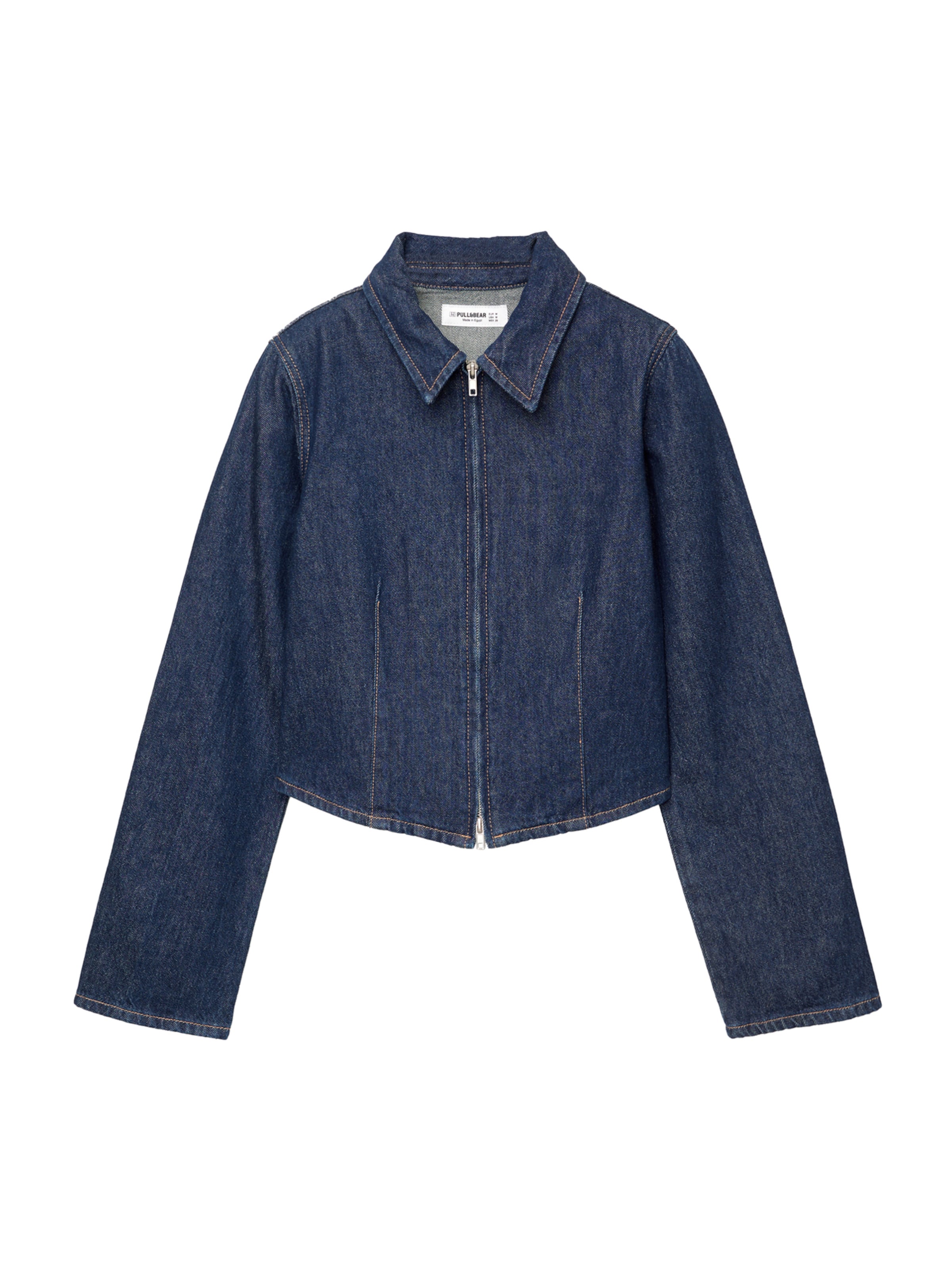 Pull&Bear Veste mi-saison en bleu foncé, Vue avec produit