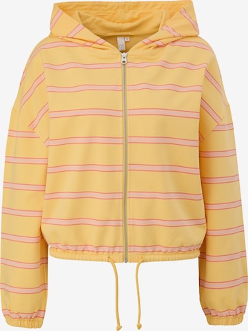 QS Sweat jacket in Yellow: front