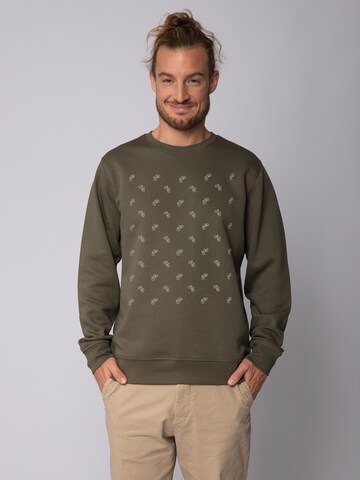 Sweat-shirt ' Fahrräder ' Watapparel en vert : devant