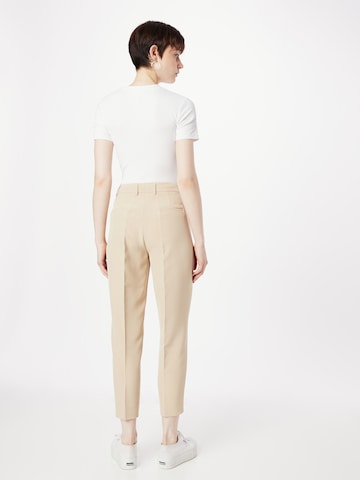 TAIFUN Tapered Trousers with creases in Beige