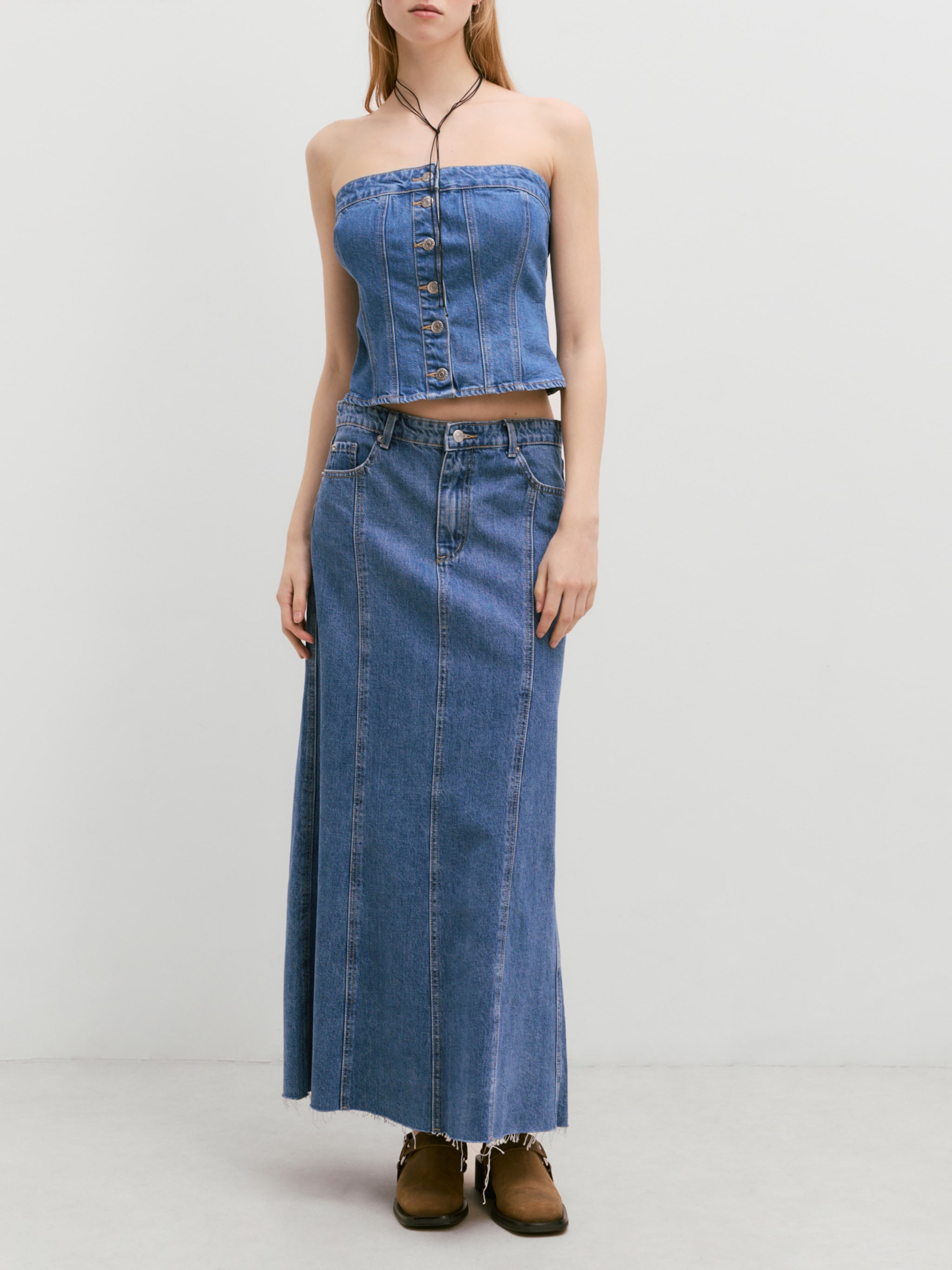 EDITED Produkte Top 'Xyra' blue denim