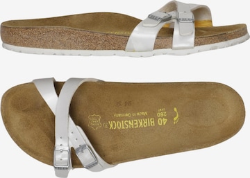 BIRKENSTOCK Sandalen 40 in Silber: Vorderseite