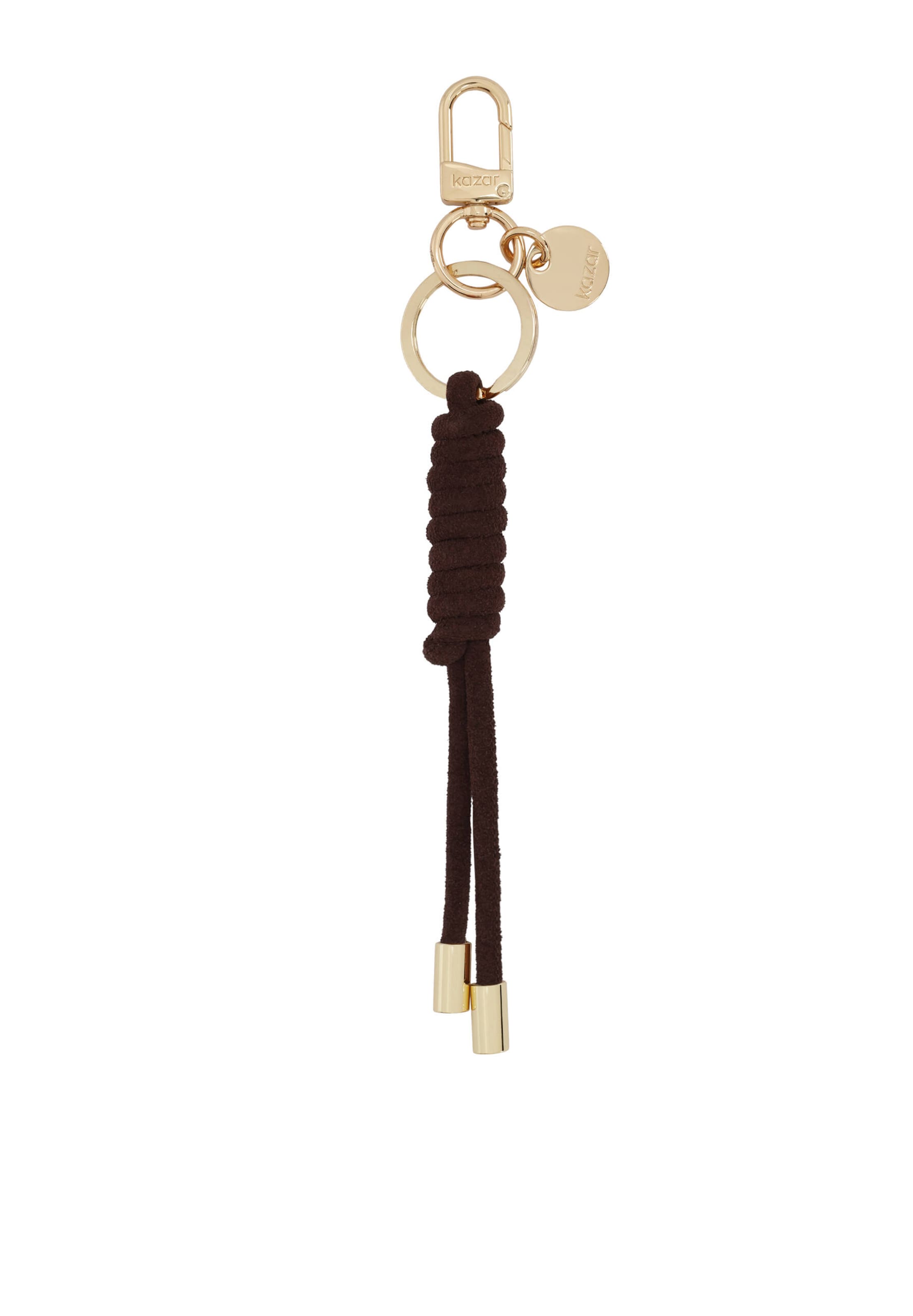 Kazar Sleutelhanger in de kleur Donkerbruin / Goud, Productweergave