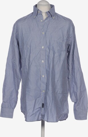 Zegna Button Up Shirt in L in Blue: front