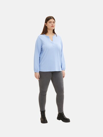 Tom Tailor Women + Bluse in Blau