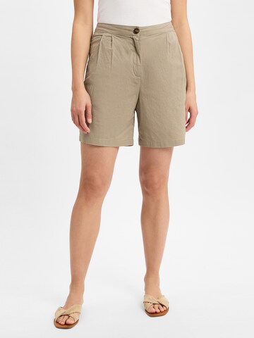 Franco Callegari Loose fit Pleat-Front Pants in Beige: front