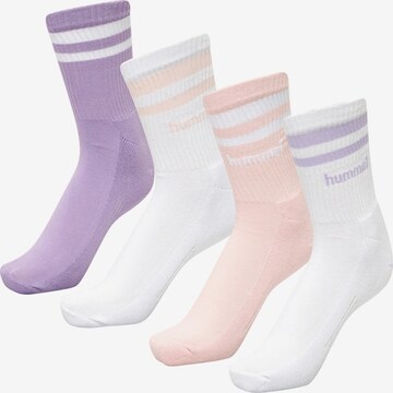 Hummel Athletic Socks in Purple: front