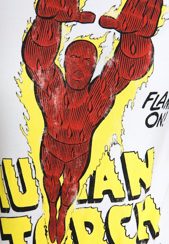 LOGOSHIRT Shirt 'Human Torch – Flame On' in White