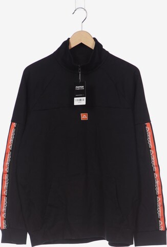 KAPPA Sweatshirt & Zip-Up Hoodie in L in Black: front