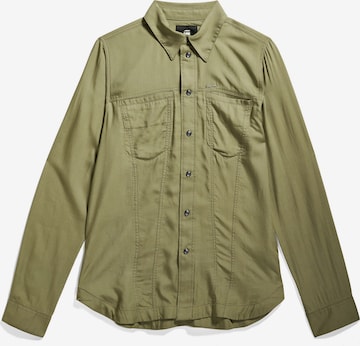 G-Star RAW Blouse in Groen: voorkant