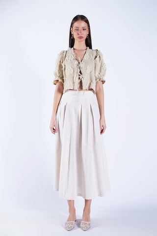 Trend Alaçatı Stili Blus i grön