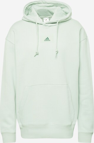 Hanorac sport 'Essentials Feelvivid  Fleece Drop Shoulder' de la ADIDAS SPORTSWEAR pe verde: față